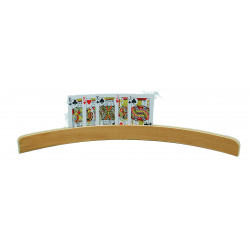 Support porte-cartes bois naturel courbé 50 cm