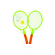 Raquette de tennis (x2) + balle + volant 35 x 15 cm