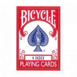 Jeu de 56 cartes, Bicycle 4 Index, dos rouge