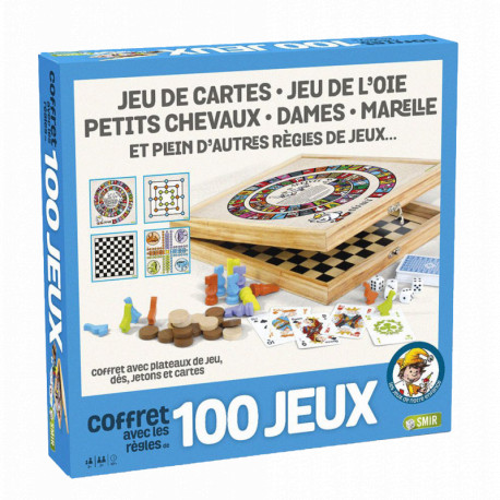 Coffret en bois 100 jeux, Smir