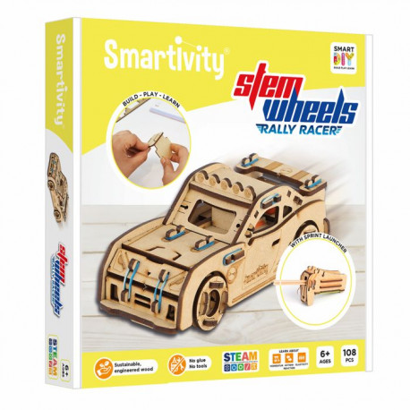 Super Rallye Racer, véhicule en bois à monter, Smartivity