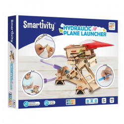 Lanceur Avion Hydraulique, Hydraulic Plane launcher en bois à monter, Smartivity