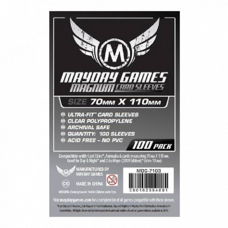 Protège cartes, Mayday, standard, x100 sleeves , 70 x 110 mm