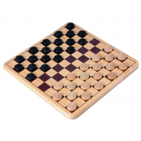 Jeu de dames en bois, 29 cm