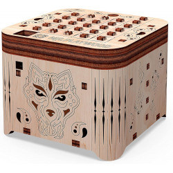 Boite à Secret "Tigre", modèle 3D mobile en bois