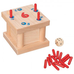Jeu en bois : il me faut un 6 (principe trou du cochon), Goki