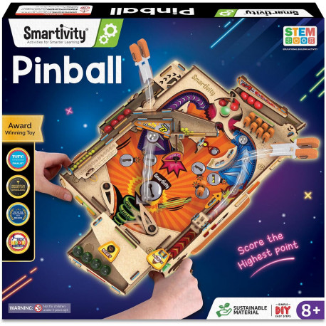 Pinball, Flipper en bois à monter, Smartivity