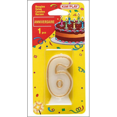 Bougie Chiffre 6