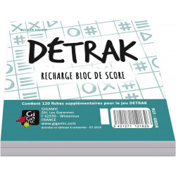 Blocs de score supplémentaires (120 fiches), Détrak, Gigamic