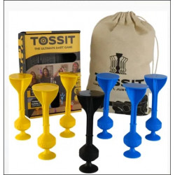 Tossit, jeu de lancer à ventouse, modèle bleu-jaune