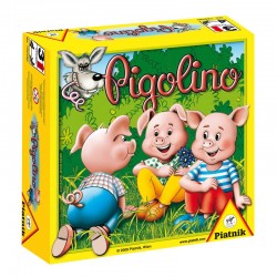 Pigolino, Piatnik Editions : un jeu de hasard avec 3 gros dés et des cochons
