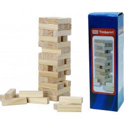 La Tour en équilibre, 56 blocs en bois, hauteur 24 cm