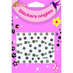 Stickers ongles, 60 stickers par planche