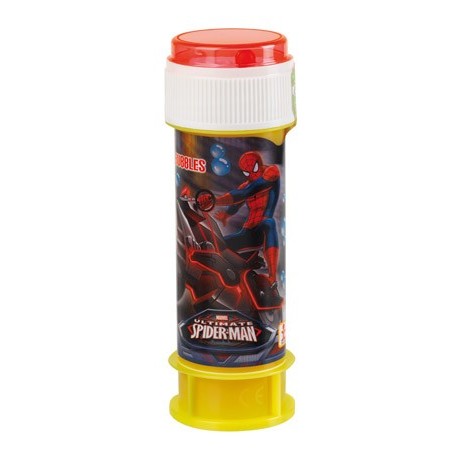 Bulle de savon 60 ml Spiderman, Marvel, souffleuse accrochée au couvercle, avec jeu sur le couvercle