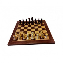 Jeu d'échecs en bois, 30 cm, Macajou